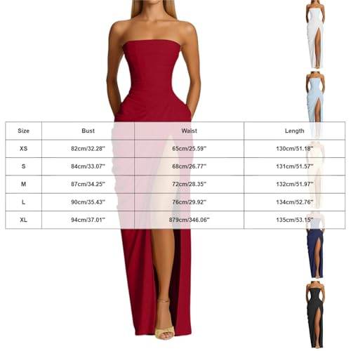 Robe longue femme sexy dos nu pour soirée cocktail et maxi robe fendue slim - 6