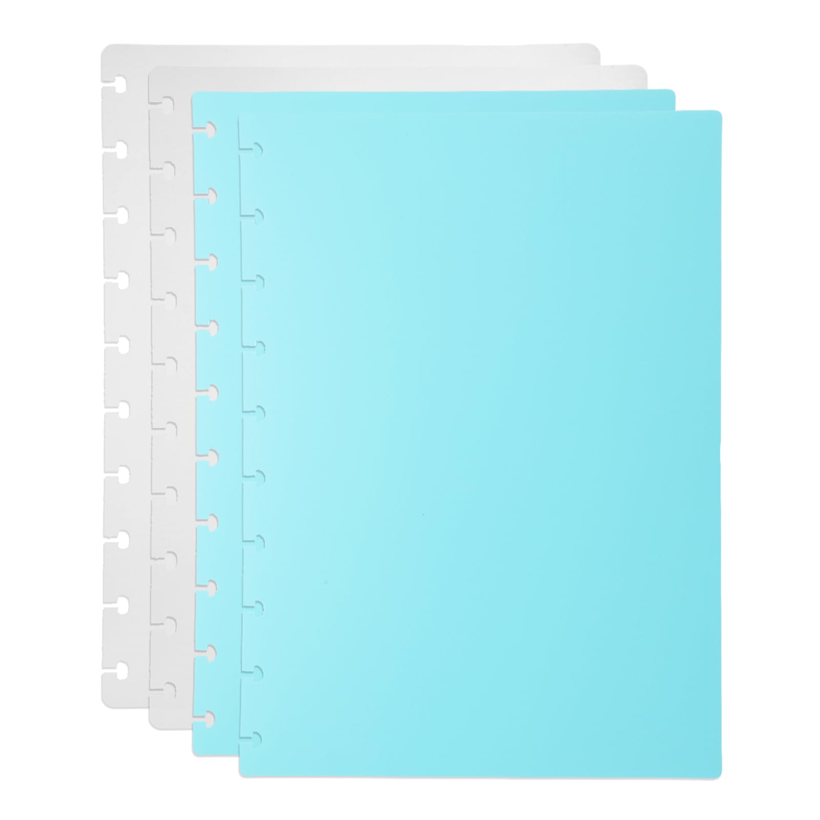 PATIKIL 1 Set Discbound Notebook Cover, 10 x 7.1 B5 Letter Size PP Disc Planner Cover for Notebook Planner Office Product, White/Green — image 1