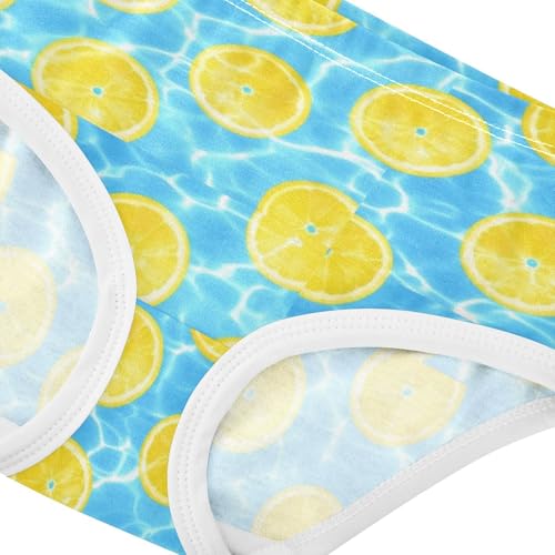 Joisal Girls Underwear Toddlers 2t Cotton Little Girl Panties Bright Briefs Girls Undies Lemon Slices Blue Summer4