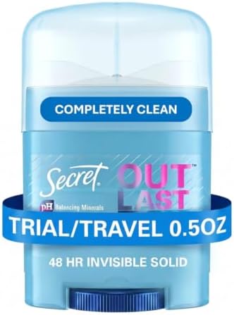 Secret Outlast Invisible Solid Antiperspirant and Deodorant, Completely Clean Scent, 0.5 Ounce