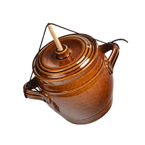 HOLIDYOYO 1 Recipiente Autopresurizado Para Encurtidos Recipiente De Fermentación Recipientes De Almacenamiento De Cocina Tarros De Cristal Recipientes De Fermentación Para Alimentos