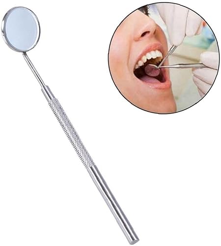 Espelho de boca de aço inoxidável para verificação de limpeza oral