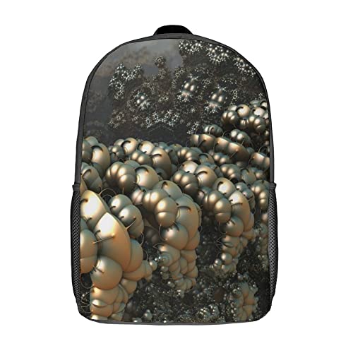 Sac à dos mode Fractal pour ados et adultes grand format 17 pouces imprimé 3D