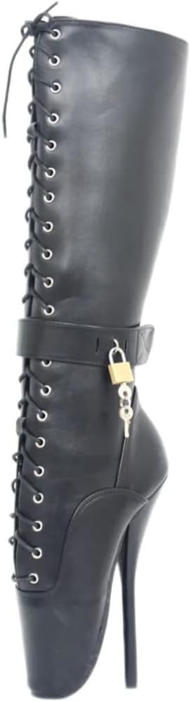 Lace-Up Ballet Boots for Stage Performance - Women's 18CM High Heel Boots, Gothic Shoes, for Party, Y2K, Night