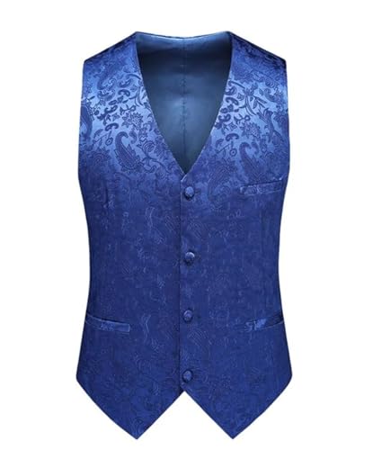 Men’S Striped Plaid Suit Vest Single Breasted V-Neck Slim Fit Chic Sleeveless Waistcoat For Daily Business Wear4