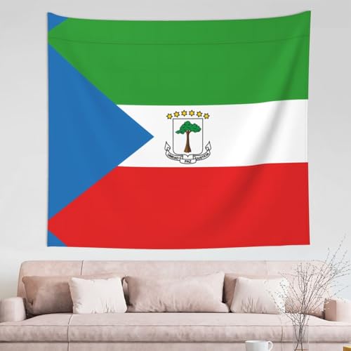Drapeau Guinée équatoriale en tissu doux pour décorer un dortoir