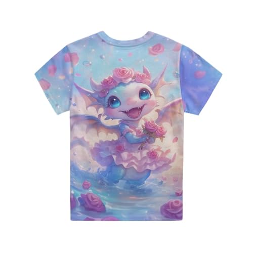 Image of Kids Graphic T-Shirt Boys Girls Novelty Tees Top Short Sleeve Shirts Summer Blouses 3-16