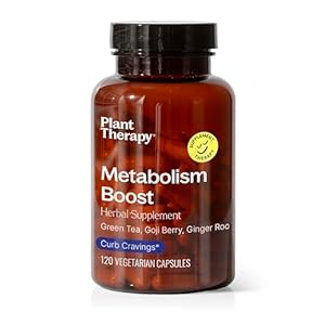 Plant Therapy Metabolism Boost Herbal Supplement Capsules, Optimize Fat Metabolism & Body Composition, Supports Weight Management & Digestion, 120 Vegetarian Capsules (4 month supply), Made in the USA