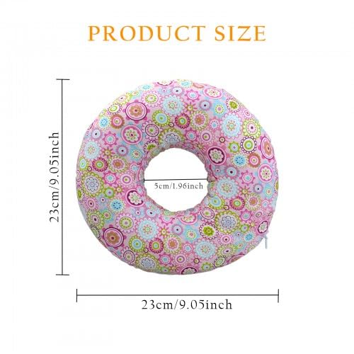 Elitecran Donut-Kissen mit Loch, Piercing-Kissen für Seitenschläfer, Piercing Kissen Ohrkissen Rundes, Donut Kissen Gegen Ohrenschmerzen, Rundes Baumwoll-Piercing-Kissen