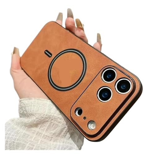 �������w�b�h���U�[�P�[�X�AiPhone 17 16 15 14 13 12 11 Pro Max Plus Air�ƌ݊���������A���C�����X�[�d�d�b�A�N�Z�T���[(Light Brown,17 Pro)