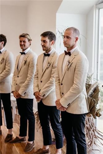 Men's Blazer Causal Linen Jacket Suit Slim Fit Blazer for Men Wedding Prom Jacket2