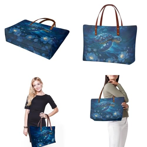 Image of Top Handle Purse for Women, Large Tote Handbag With PU Wallet Set, Gift for Mom