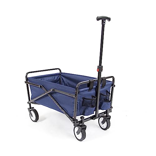 MACSPORTS Lightweight Collapsible Folding Outdoor Utility Wagon, Weight Capacity 150 LBS, Navy by MACSPORTS - Image 2
