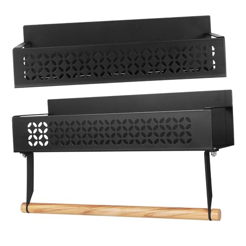 Alipis 2 Estantes Magnéticos Para Refrigerador Organizador De Cocina Acero Al Carbono Color Negro