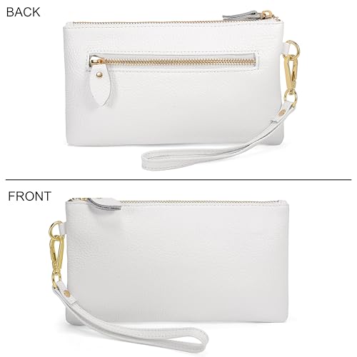 Image of Uromee Wristlet Wallet Clutch Purses for Women Genuine Leather Crossbody Bag Handbag with Detachable Shoulder Chain