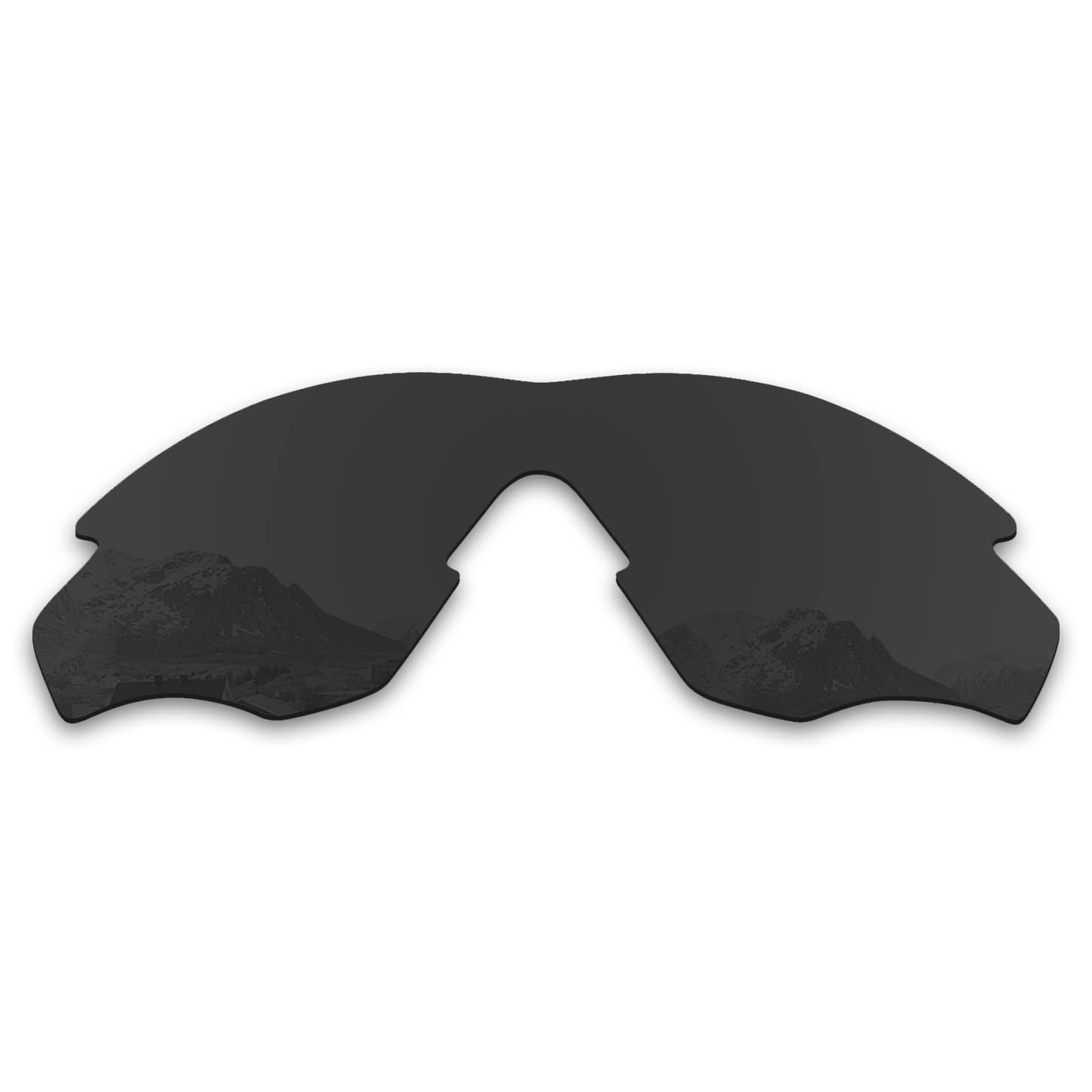 Puzzley Mirror Polarized Replacement Lenses for Oakley M2 Frame XL OO9343 Sunglasses - Retro Black + Silver Mirror