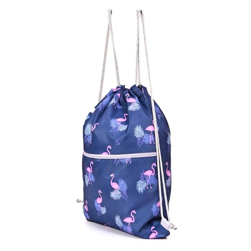 Image of Lify Drawstring Backpack Water Resistant String Bag Sports Sackpack Gym Sack with Side Pocket for Men Women - 1Piece