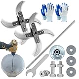 Household Farming Grass Shredder Knife Blades, 12mm Hole Diameter Livestock Feed Crushing Blades, Equipped with 12 Mounting Holes, for Improved Chopping Efficiency for Grass and Vegetables (2PCS)