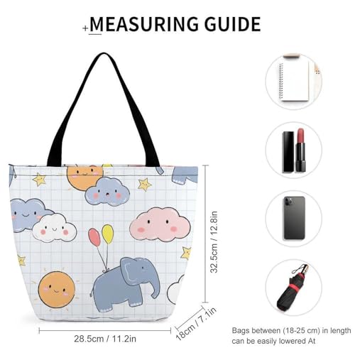 Sac de shopping éléphant nuage le compagnon idéal pour vos voyages et sorties