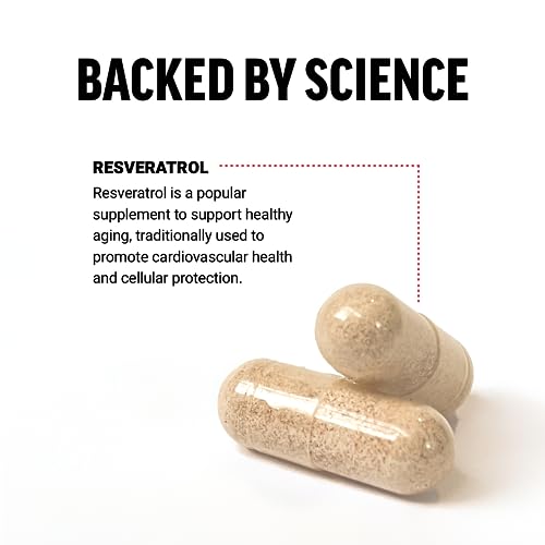 Image of Force Factor Resveratrol Supplement to Support Heart Health, Antioxidants Supplement and Free Radical Scavenger Made with Japanese Knotweed, Vegan, Non-GMO, 120 Vegetable Capsules