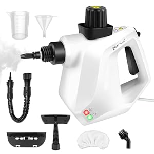 3800W High Pressure Steam Cleaner Cleaning Car Machine IPX4 Steamer with 2.5m Power Cord Steam Gun with 7 Accessory Kit for Multi-Surface Stain Removal of Sofa Kitchen Tile Window Curtains Carpets