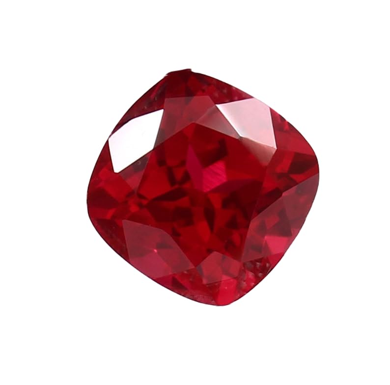 Rubis du Mozambique naturel taillé en coussin, gemme de prestige pour bague