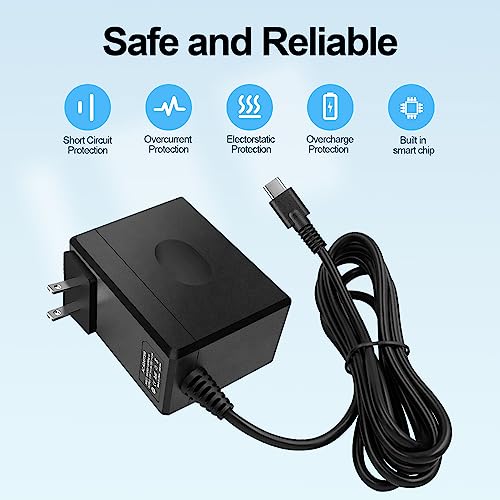 Charger For Nintendo Switch And Switch Oled And Switch Lite, Support Switch Tv Dock Mode, 15V 2.6A Fast Charging Adapter With 5Ft Charger Cable #TOP5