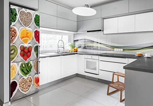 Película autoadhesiva para cocina y cubierta de pared con diseño de alimentos 3
