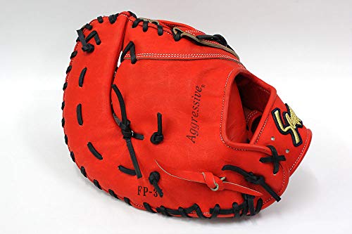 久保田スラッガー 硬式 ファーストミット FP-35 CRオレンジ 右投げ用 高校野球対応 GTK湯もみ型付け 3枚目