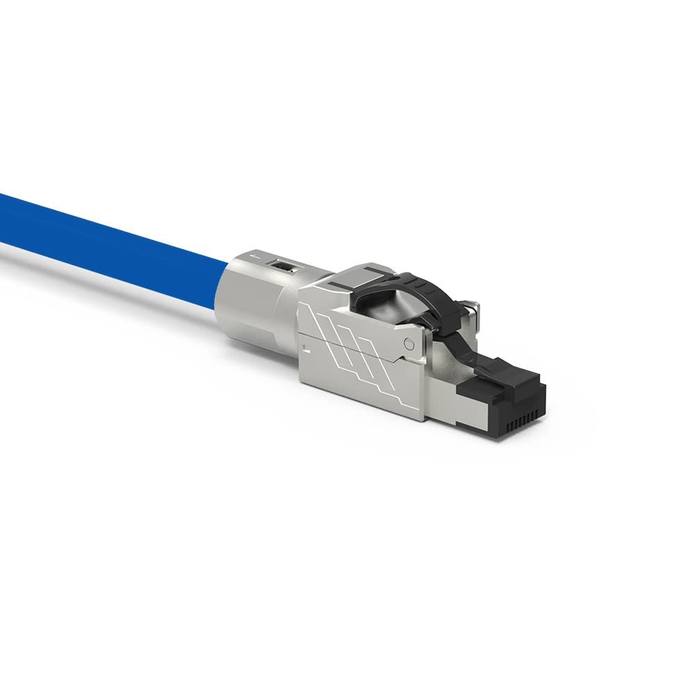 Câble Ethernet CAT8, 304,8 m blindé (CMR), 2000 MHz, S/FTP 22 AWG, cuivre nu, certifié UL, bobine de câble en vrac en bleu