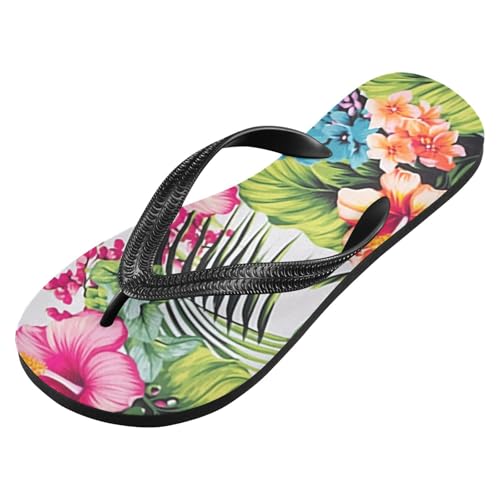Women Beach Summer Casual Flip Flop Tropical Summer FlowerQuick Dry Sandals Slipper for Men 214B3030