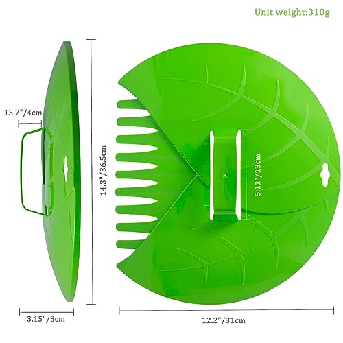 Eastrans 1set Rastrillos y Cucharas para Hojas, 2 pcs miniatura 2