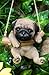 Ebros Gift Adorable Lifelike Teacup Pug Puppy Dog Macrame Branch Hanger 5.5