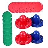 UKCOCO Airhockey Schieber und Pucks Kunststoff 96mm 64mm Satz für Airhockey Tisch Spielzubehör Heimspiel