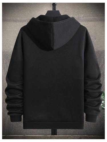 SweatyRocks Men's Winter Fleece Zip Up Hoodie Thermal Long Sleeve Hooded Color Block Sweatshirts with Pocket3