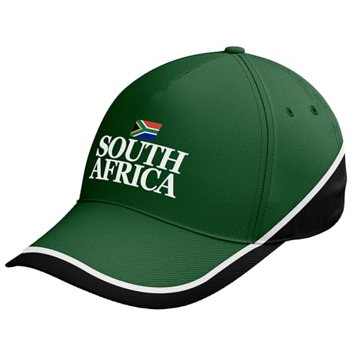 Purple Print House Casquette rétro Afrique du Sud pour supporter le rugby, Bouteille/noir, Taille unique