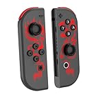 Kipylca for Nintendo Switch Controller, Replacement for Switch Joycon, Switch Wireless Controllers with 6-Axis Gyro,Wake-up, Vibration, Screenshot, Red Dragon