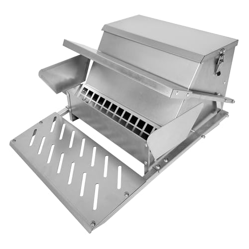 Srehloe 25 lb Feeder With Locking Rain Cover