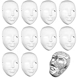 IYEREER 10 Pcs Masques Deguisement à peindre, Petite Masques en Papier à Peindre, Masque Blanc à Décorer, DIY Peinture Masque Blanc Peintable pour Mascarade, Carnaval, Cosplay, Halloween, cosplay