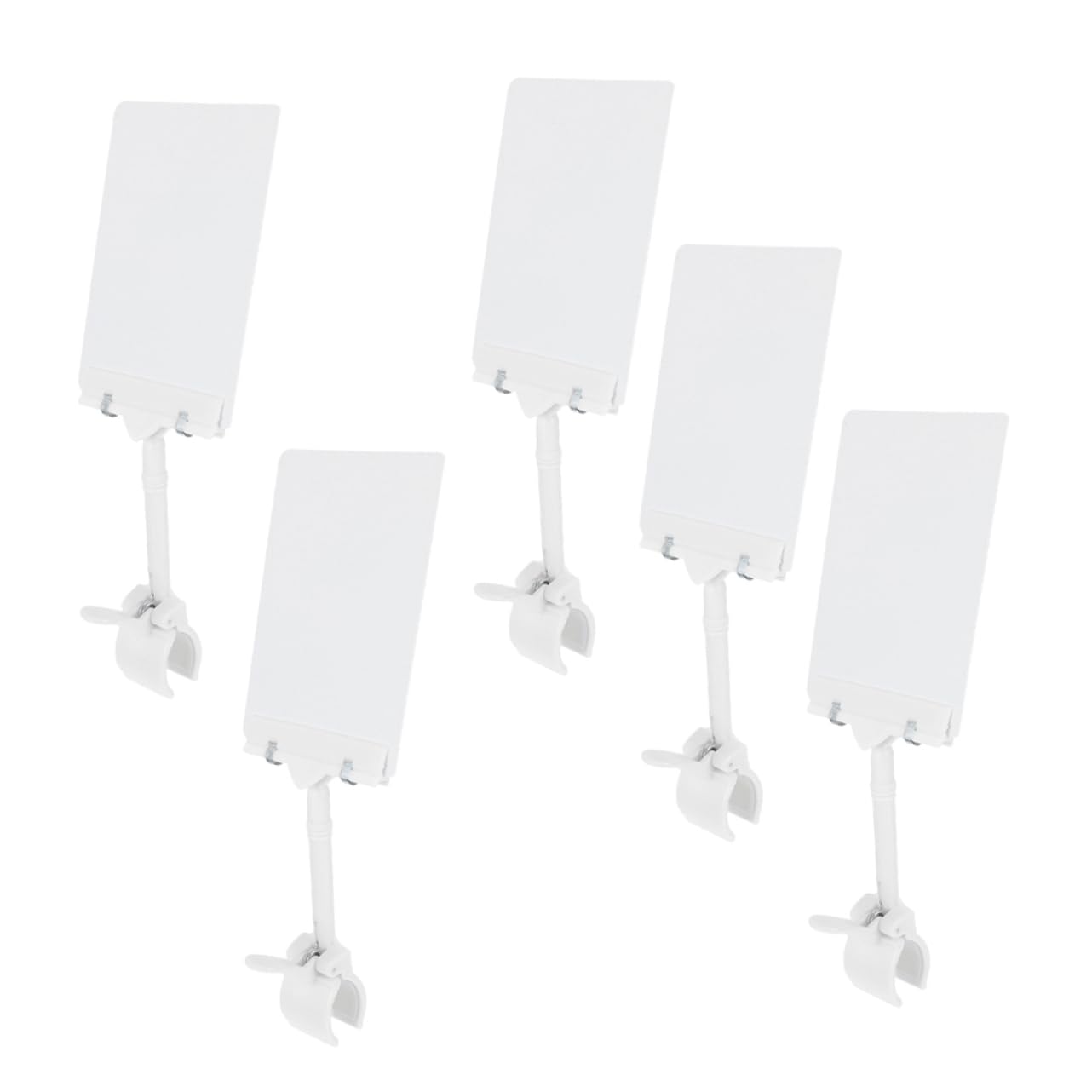 Lurrose 5 Set Cartellino Del Etichette Per Contenitori Di Stoccaggio Mercato Etichette Per Scaffali Per Scaffalature Metalliche Supporto Piatto Venditori Metallo Bianca 5 Pezzi * 5