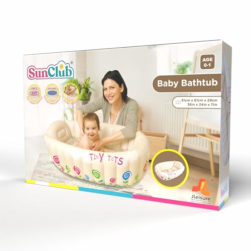 Miniatura 9 de Avenli Sun Club 17118 Tiny Tods Bagnetto Gonfiabile, Beige, 91 X 61 X 29 Cm