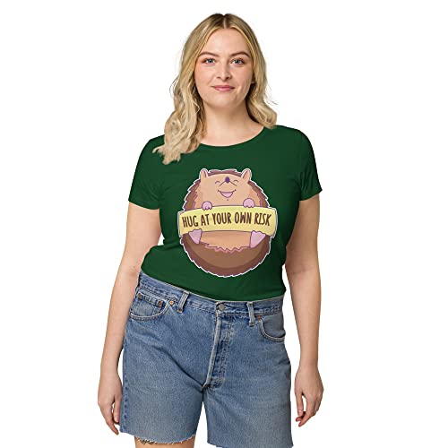 T-shirt écologique femme vert bouteille M au tissu respirant
