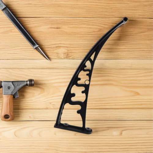 Soporte para toldo de acero plástico contra el viento herraje de 23 pulgadas negro para pared 7