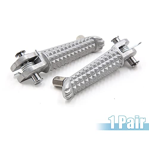 Uxcell A17011200UX1035 1 Pair 7Mm Aluminium Alloy Motorcycle Footrest Footpeg Foot Rest Peg Bike Bicycle Cycling Silver Tone For Yamaha thumb #5
