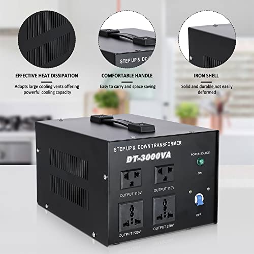 YaeCCC 3000VA Voltage Transformer Power Converter 110V/220V Converter AC-AC 3000VA - Thumbnail 3