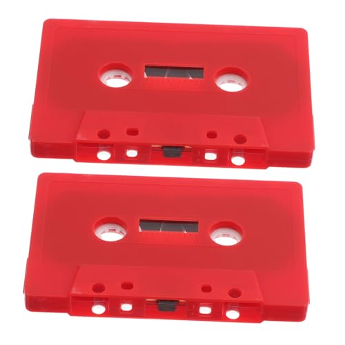 OSALADI 2pcs Cassette Tape Decorative Empty Audio Cassette Tapes Retro Decor Storage Case