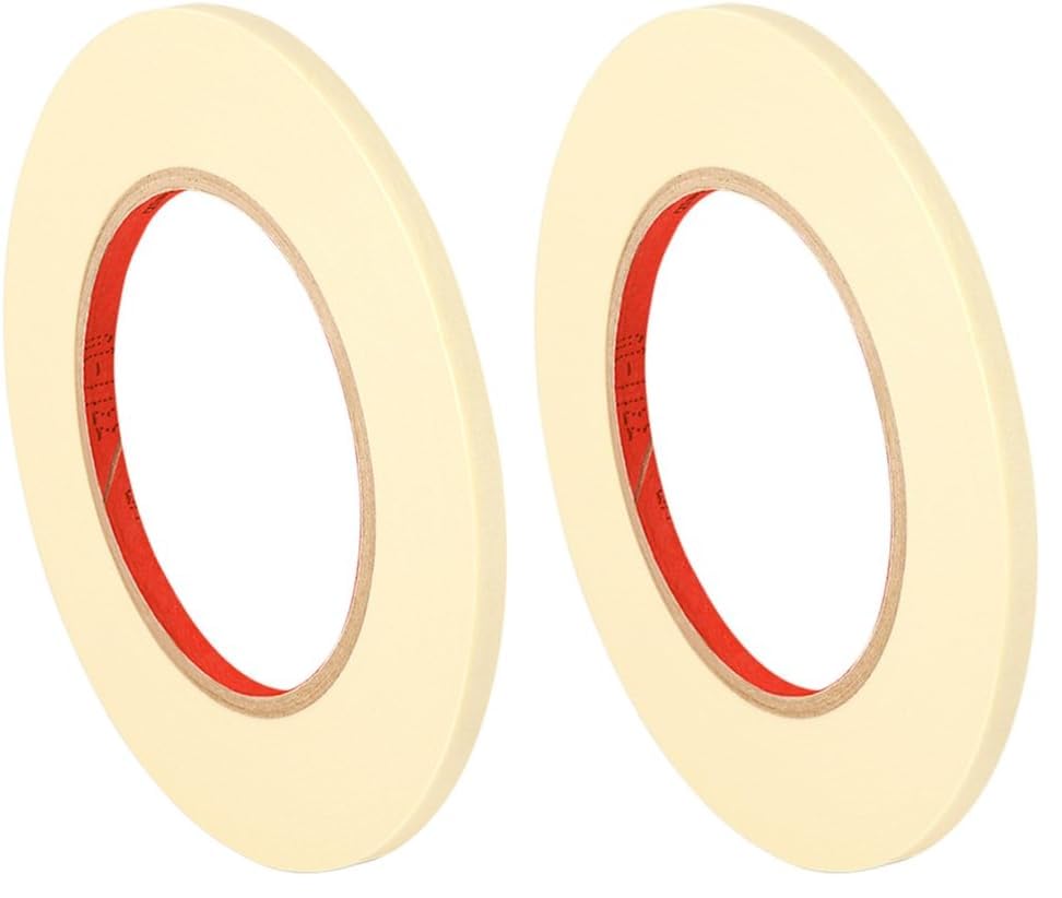 Image of 3M 2364 Performance Masking Tape - 0.313 in. x 180 ft. Tan, Rubber Adhesive, Crepe Paper Backing Painters Tape Roll (Pack of 2)