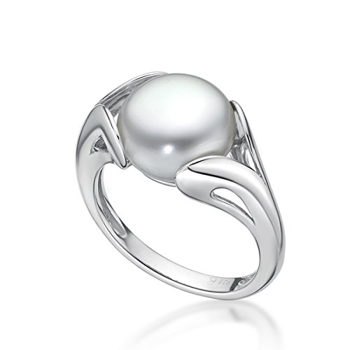 Sterling Silver Freshwater Pearl Ring, 10.5-11mm
