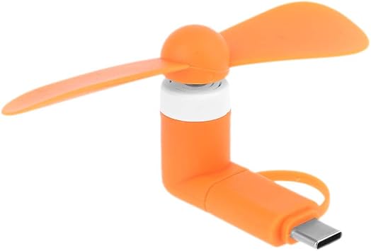 Cell Phone Fan, Portable Mobile Phone Fan Cooling Fan Mini Fan for Smartphone Mobile Phone Compatible for C or Micro USB Port Phone Fan