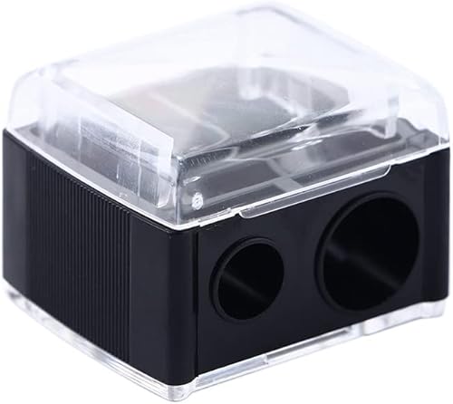 Sacapuntas cosméticos portátiles de doble agujeros, sacapuntas de lápiz de mano multiusos Sacapuntas de maquillaje con tapa disponible en Yaxa Peru